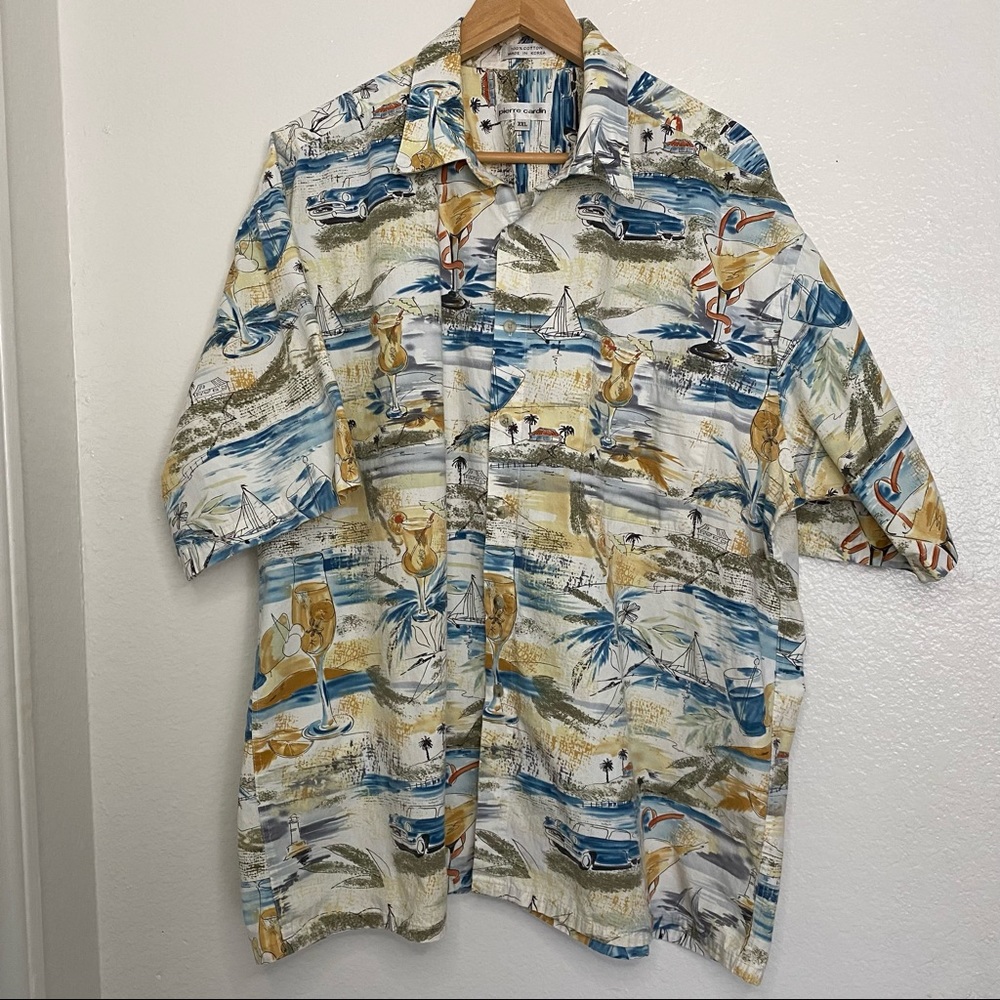 Pierre Cardin vintage Hawaiian button up vacation shirt